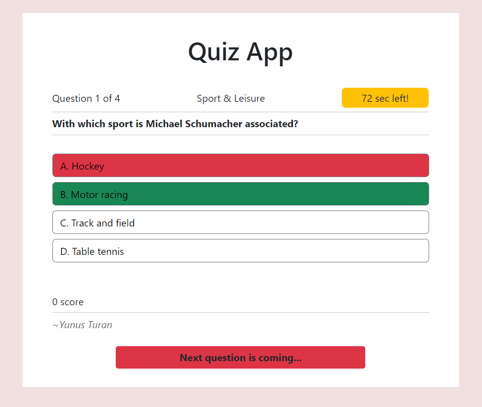 preview of Quiz App